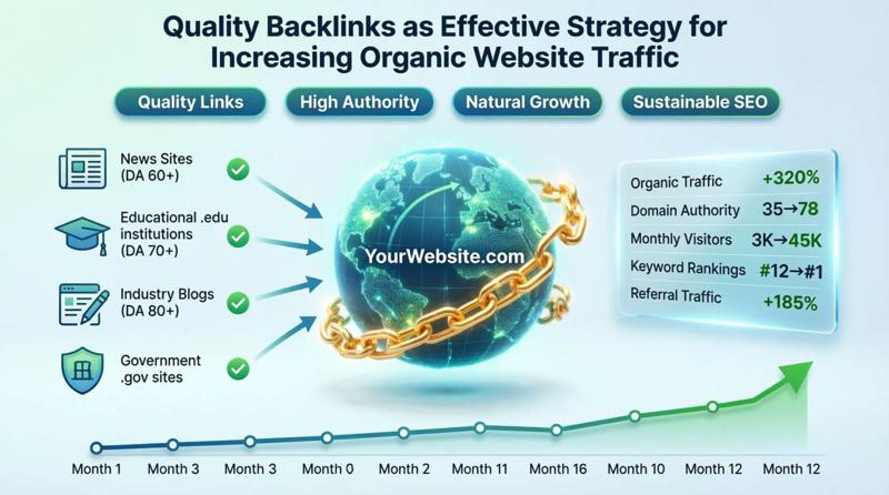 Backlink SEO Berkualitas sebagai Strategi Efektif Meningkatkan Trafik Organik Website